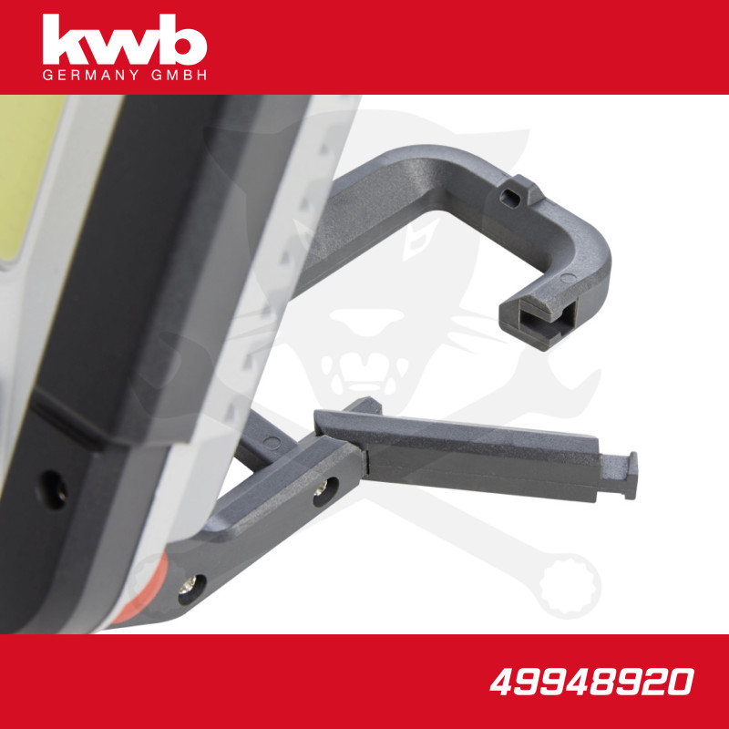 Szerelőlámpa - LED 01 COB 1521 lm akkus - USB - IPX5 összecsuk. - KWB