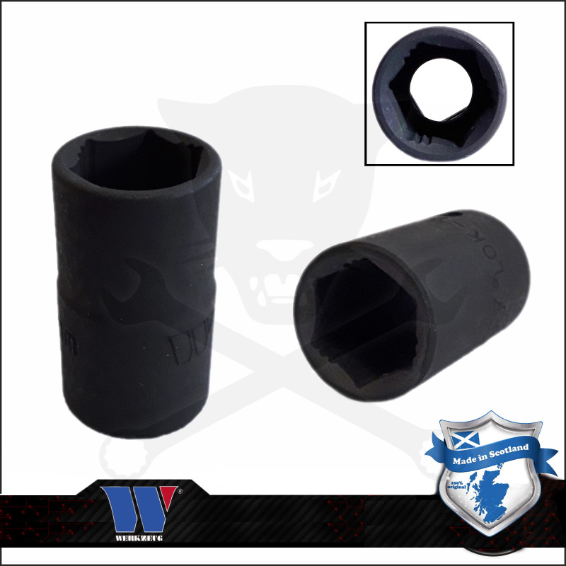 Lok-Typ Légkulcsfej - gépifej 1/2" 15 mm 6 lap alacsony - Welzh