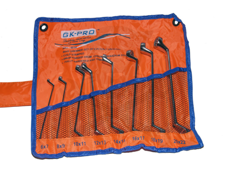 Csillag-csillagkulcs készlet hajlított 8 db-os