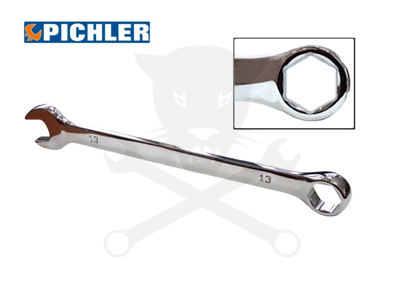 Csillag-villáskulcs - HATLAPÚ - 13 mm x 180 mm - 15 fokos