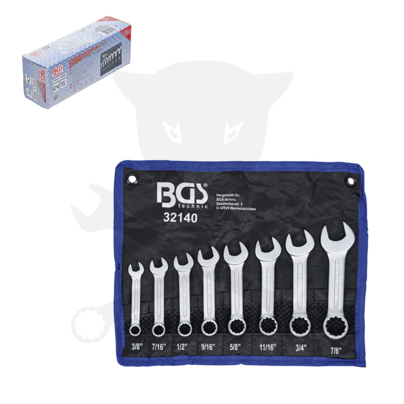 Csillag-villáskulcs készlet marok - COLOS - 8db-os BGS