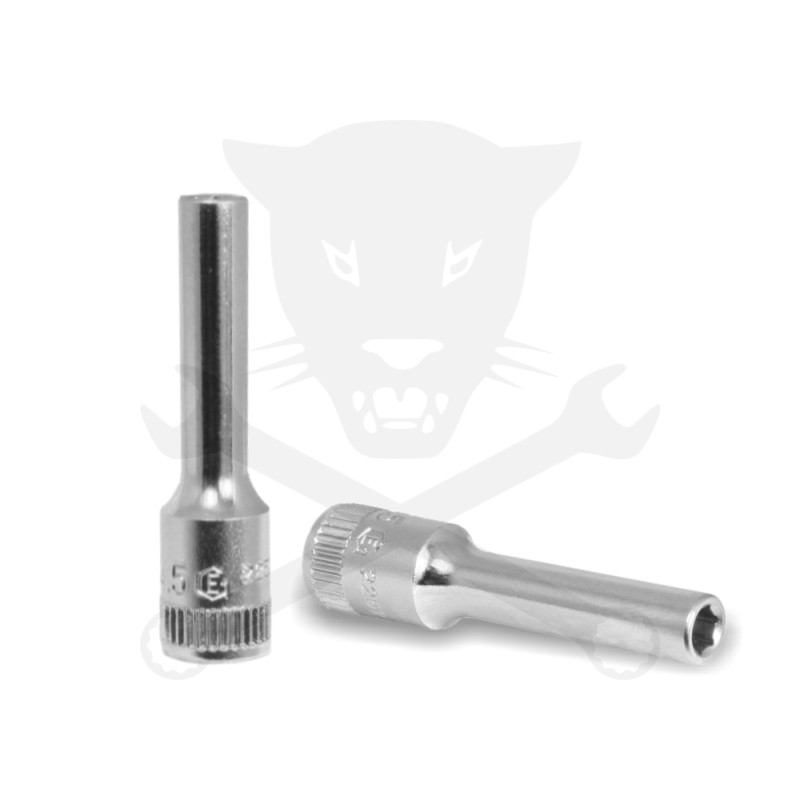 Dugókulcs - crowafej 1/4" 6 lap hosszú 4,0 mm Genius