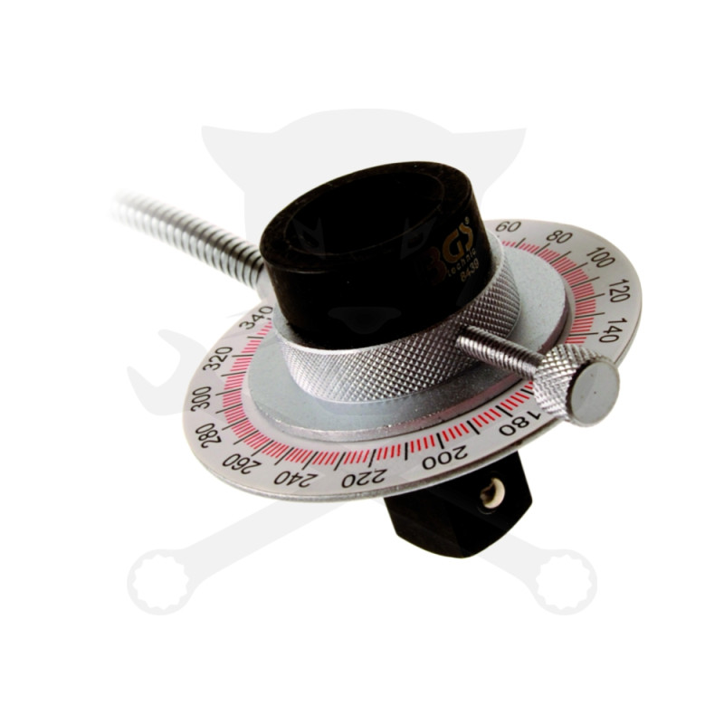 Szögmérő nyomatékkulcshoz - mágneses, flexibilis karral 3/4" BGS