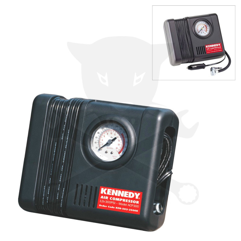 Kompresszor, mini 12V / nyomásmérő (KEN-503-2500K)