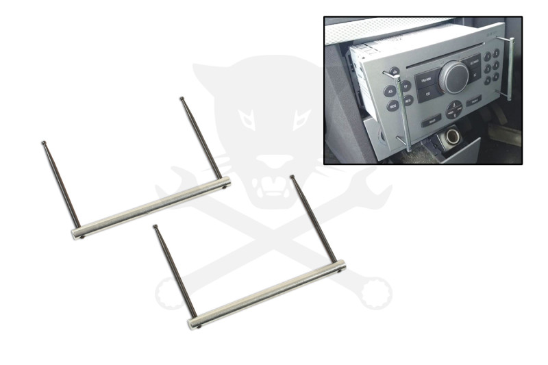 Rádiókiszerelő készlet Opel/Vauxhall 2 Din-es rádiókhoz 2 részes