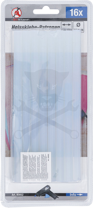 Ragasztórúd (ragasztópatron) 11 mm x 200 mm 16 db-os - BGS