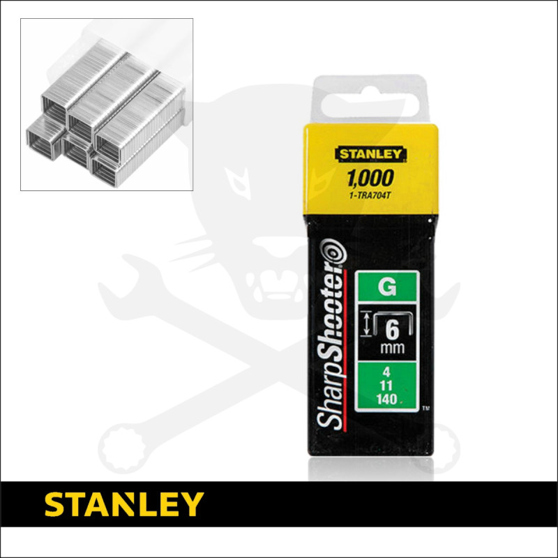 Tűzőkapocs G típus, ipari - 8 mm 1000 db - Stanley