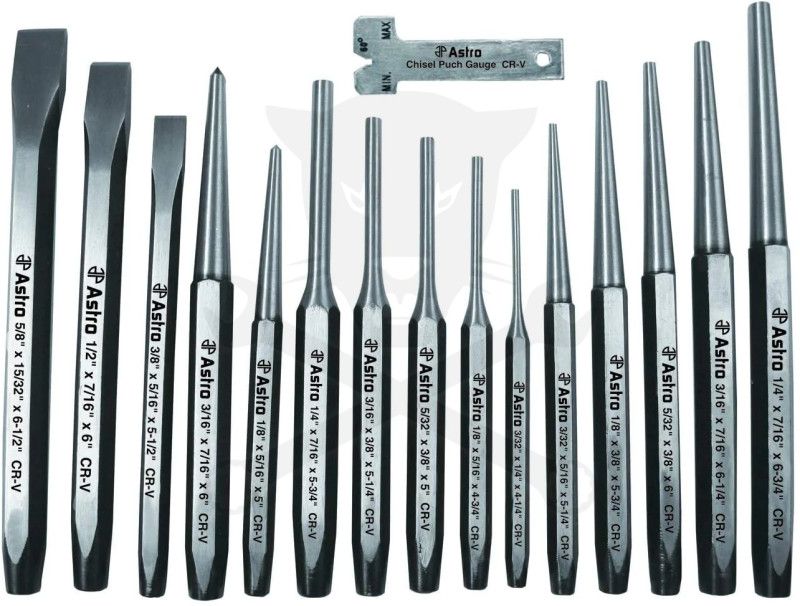 Csapkiütő, laposvágó és pontozó készlet 16 db-os COLOS - Astro