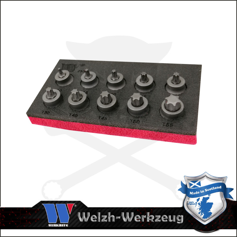 Rátűzőkulcs készlet 3/8" Torx T10-T55 mm -alacsony- Welzh
