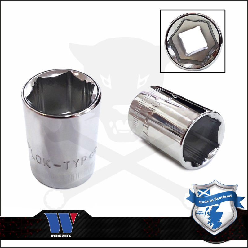 Lok-Typ Dugókulcs - crowafej 3/8" 16 mm 6 lap alacsony - Welzh