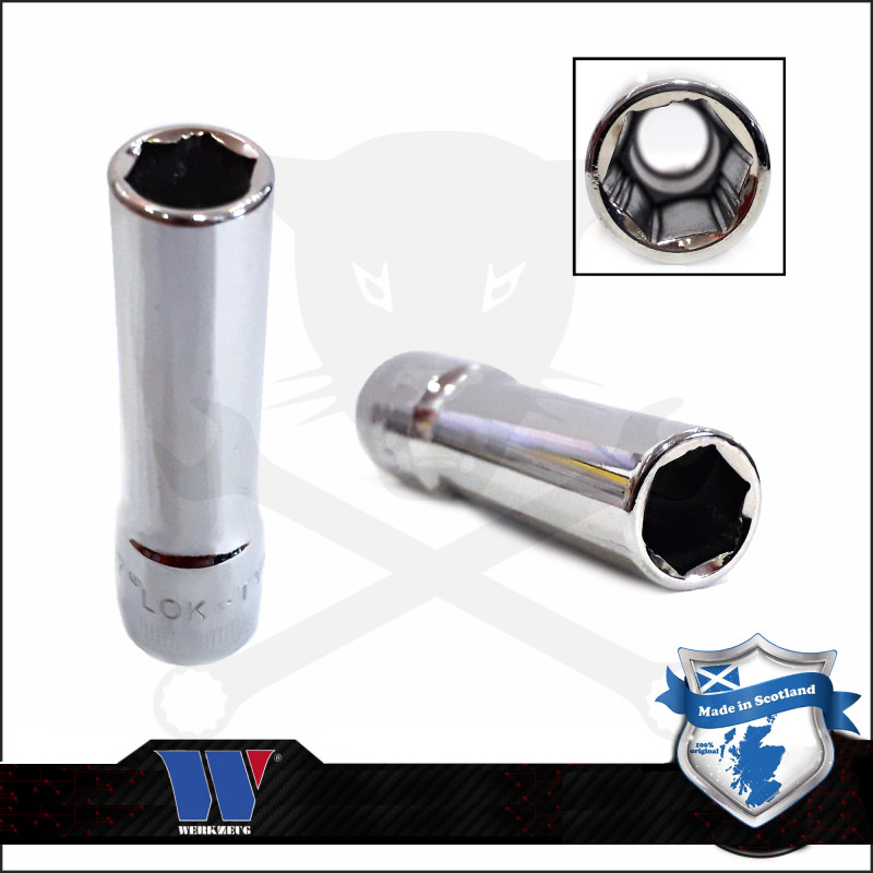 Lok-Typ Dugókulcs - crowafej 3/8" 9 mm 6 lap hosszú - Welzh