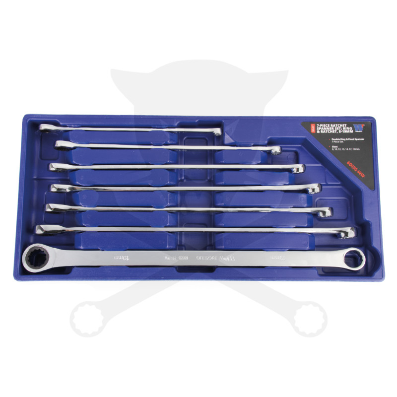 Tálcás Welzh csillag-csillag racsnis extra hossz.klt. 7 db-os 8-19 mm