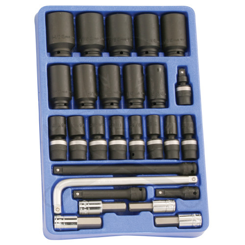 Tálcás Genius dugókulcs, gépi készlet COLOS 1/2" 27 db-os