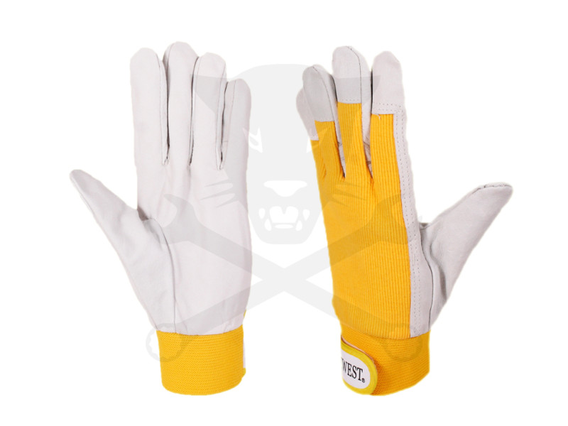 Kesztyű Premium sertésbőr Work 09-es L Sárga