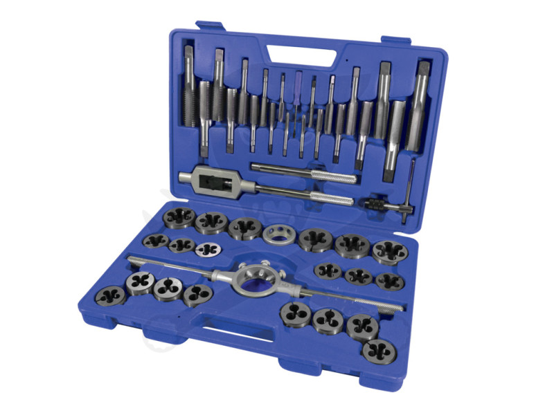 Menetfúró és menetmetsző készlet Szénacél metr. M6-M24 - 45 db-os
