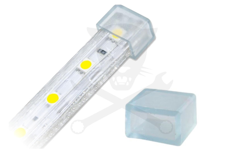 Végzáró sapka, szilikon 5050 vízálló RGB szalaghoz, első IP65 ELMARK