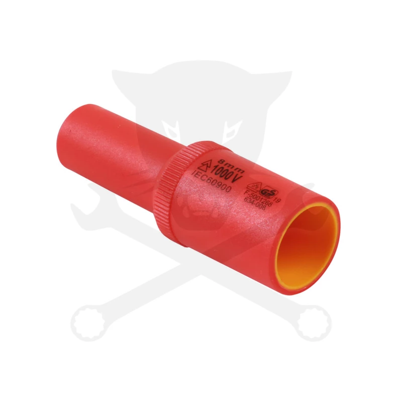 Dugókulcs VDE 1000 V Szigetelt/Hibrid hosszú, mágneses 3/8" 8 mm