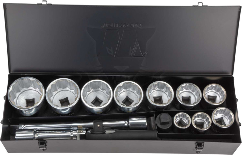 Dugókulcs készlet 1" 12 sz. 36-80 mm 14 db-os