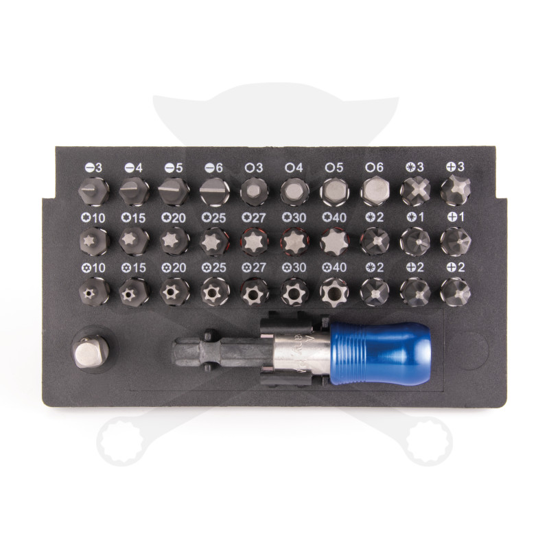 Dugókulcs- és bitkészlet - King Tony - 51 részes 1/4" -es bitkészlet 6*