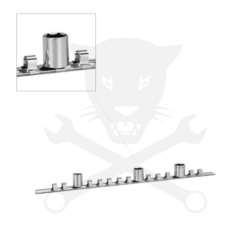 Dugókulcstartó sín 3/8" 15 db-os BGS