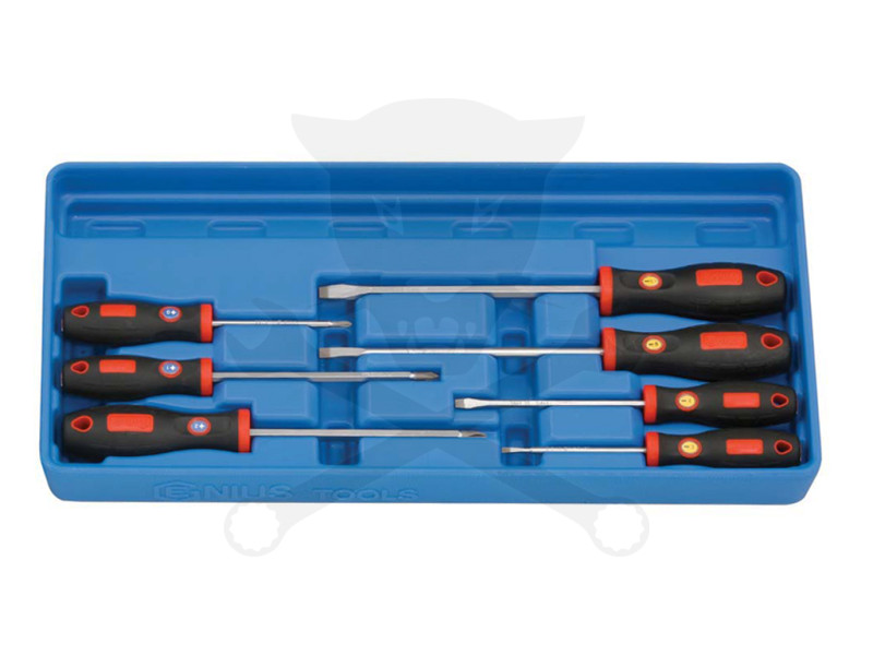 Tálcás Genius csavarhúzó készlet SL + PH 7 db-os - 1/3