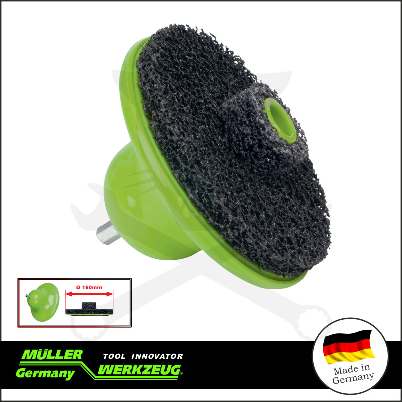 Tisztítókorong - négertárcsa befogó 160 x 75 mm + 1 db tárcsa készlet