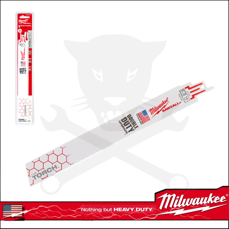 Fűrészlap kardfűrészhez, fémre 230 mm 14 TPI BiM-Co 5 db-os készlet Milwa