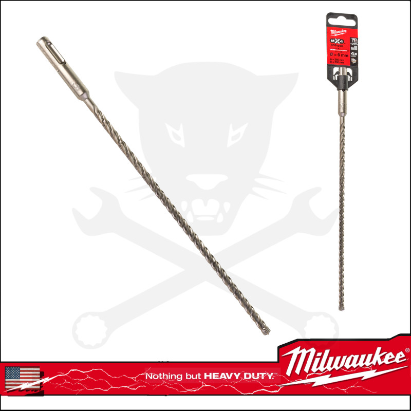 Kőzetfúró 6 x 265 mm - négyélű SDS-Plus - MX4 Milwaukee