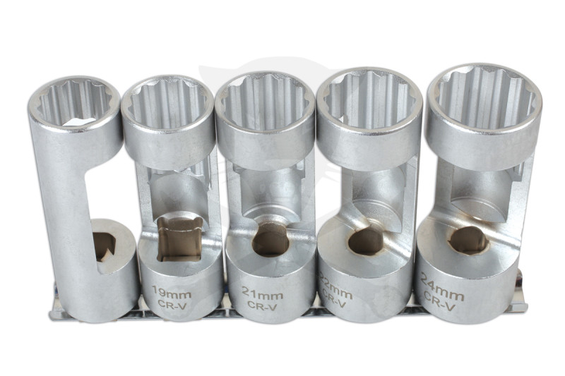 Lengéscsillapító spec. dugókulcs készlet 5 db-os 18-19-21-22-24 mm 1/2"