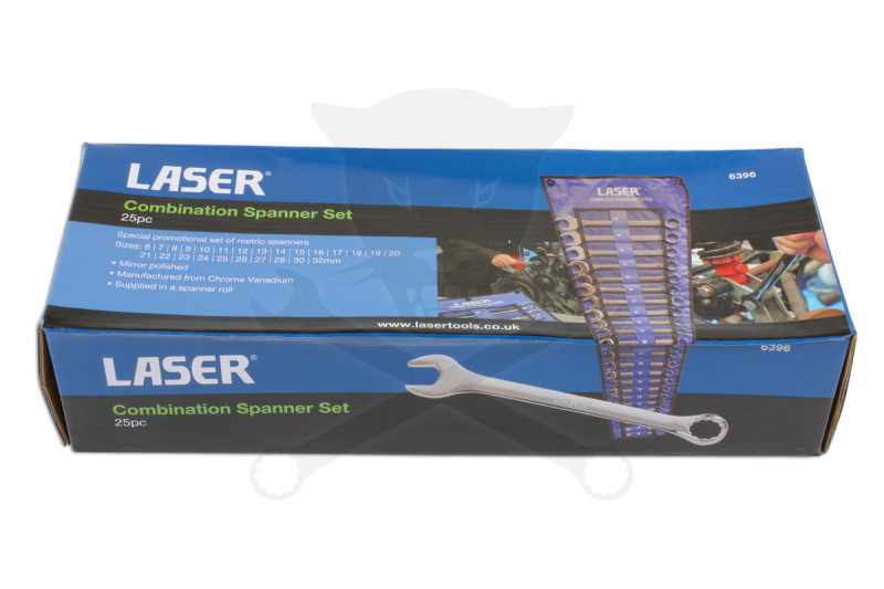 Csillag-villáskulcs készlet 25 db-os 6-32 mm tükrös-polírozott kiv.