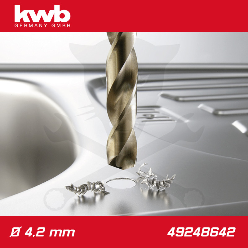 Csigafúró 4,2 mm HSS-G Co5 DIN 338 Twist, profi - KWB