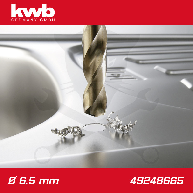 Csigafúró 6,5 mm HSS-G Co5 DIN 338 Twist, profi - KWB