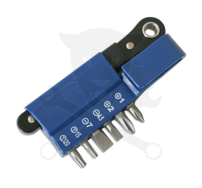 Bit készlet mini racsniszárral 6 részes