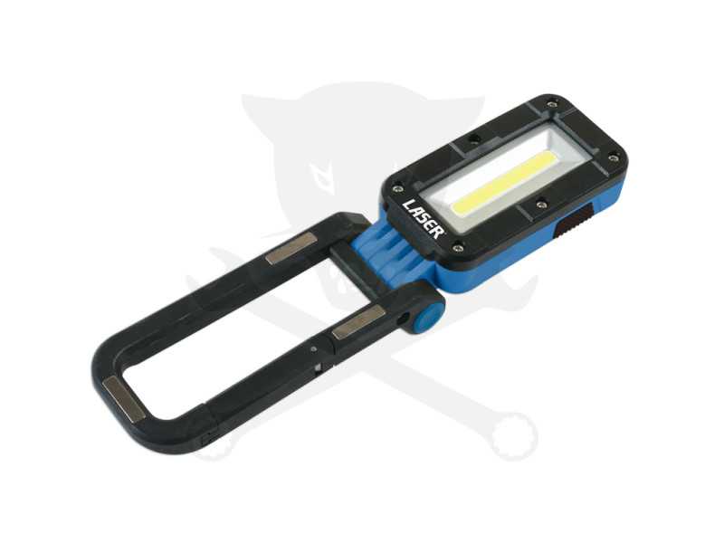 Szerelőlámpa - LED 02 COB akkus - USB - IPX5 összecsukható - Laser