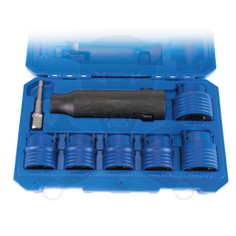 Kerékcsavar és tőcsavar menet-tisztító 6+2 db-os készlet - Laser Tools