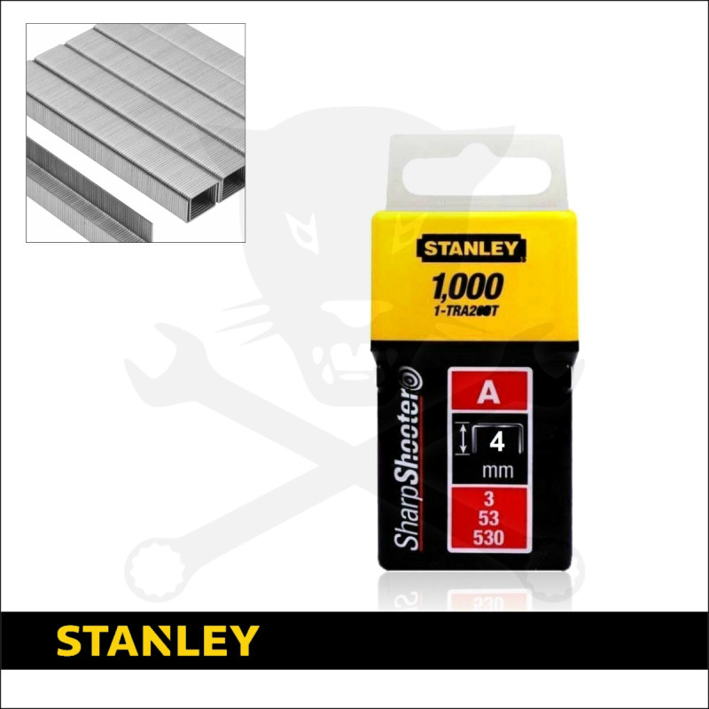 Tűzőkapocs A típus - 8 mm 1000 db - Stanley