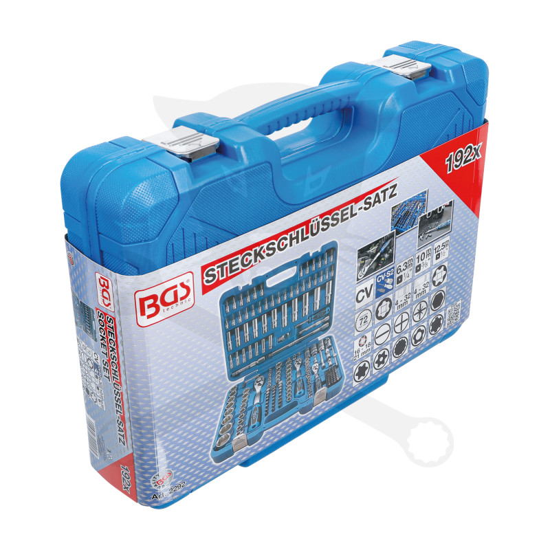 Szerszámkészlet 192 részes dugókulcs készlet 1/2"-3/8"-1/4" SUPER LOCK -BGS