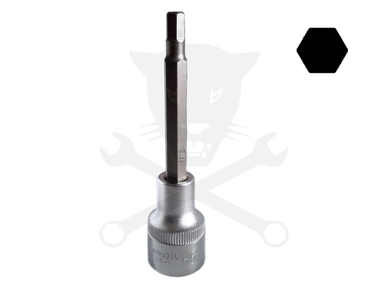 Rátűzőkulcs - crowa+bit 1/2" imbusz 6 mm, hosszú