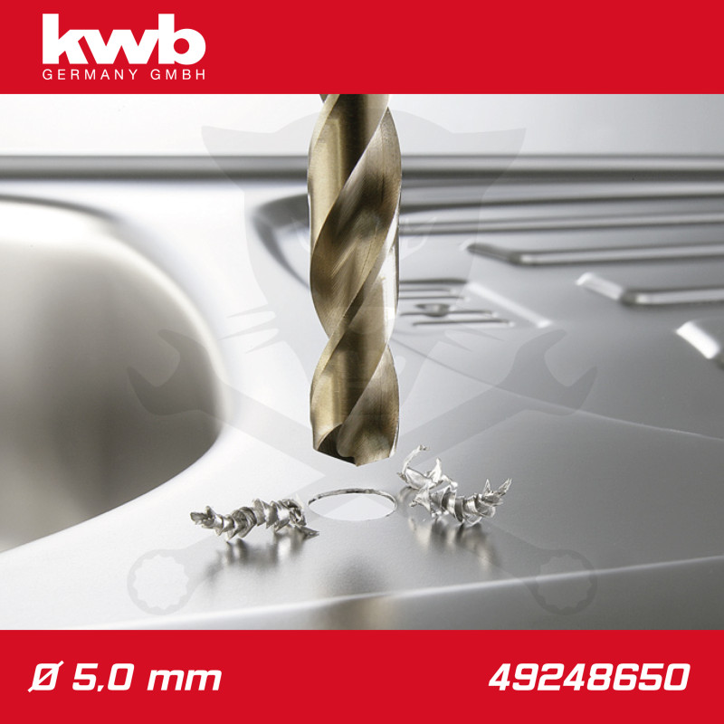 Csigafúró 5,0 mm HSS-G Co5 DIN 338 Twist, profi - KWB