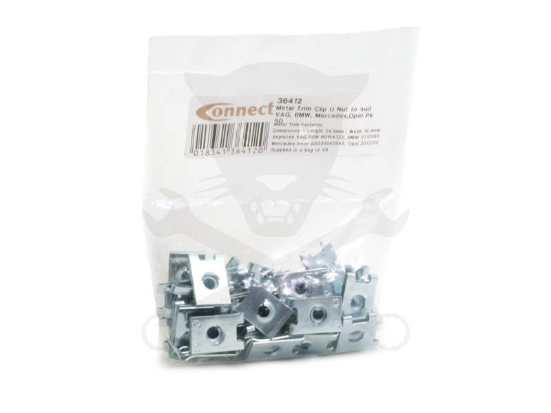 Fém lemezanya"U" készlet 50db 24.9x16.4x6.3mm VAG/BMW/Mercedes/Opel