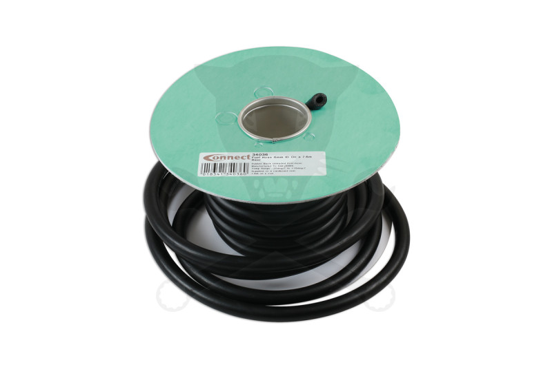 Üzemanyagtömlő 6 mm x 7.6 méter - fekete spec. gumicső