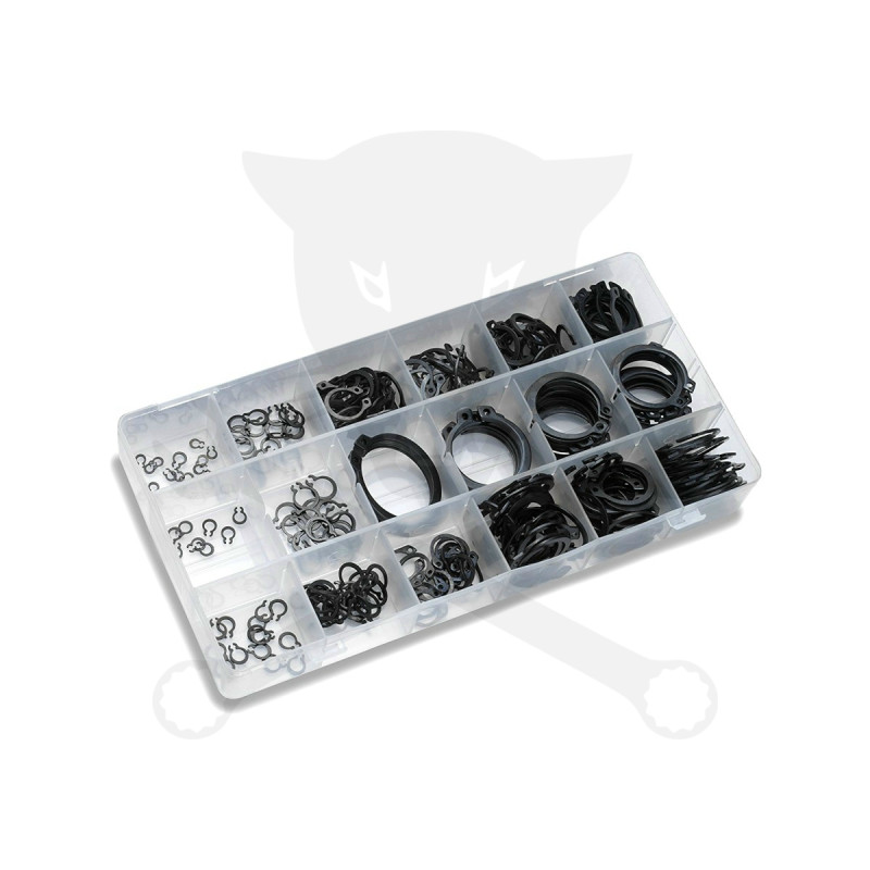 Seegergyűrű külső készlet 300 db-os 3-32 mm (SEN-615-4510K)