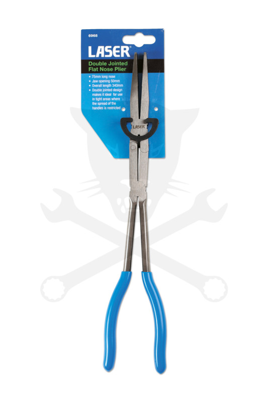 Fogó hosszúcsőrű - áttételes - lapos 340 mm