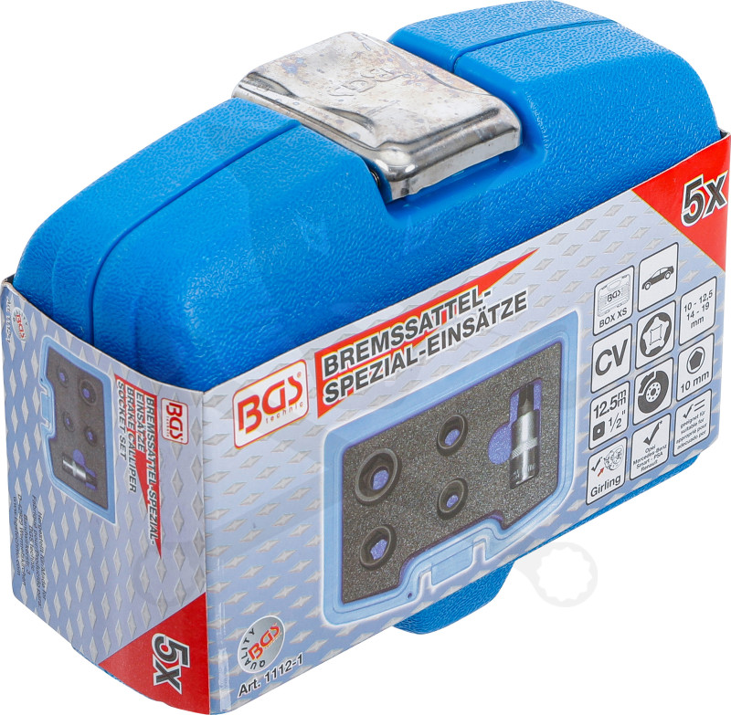 Fékjavító dugókulcs készlet 5 lapú - ötszögű 1/2" 5 db-os BGS