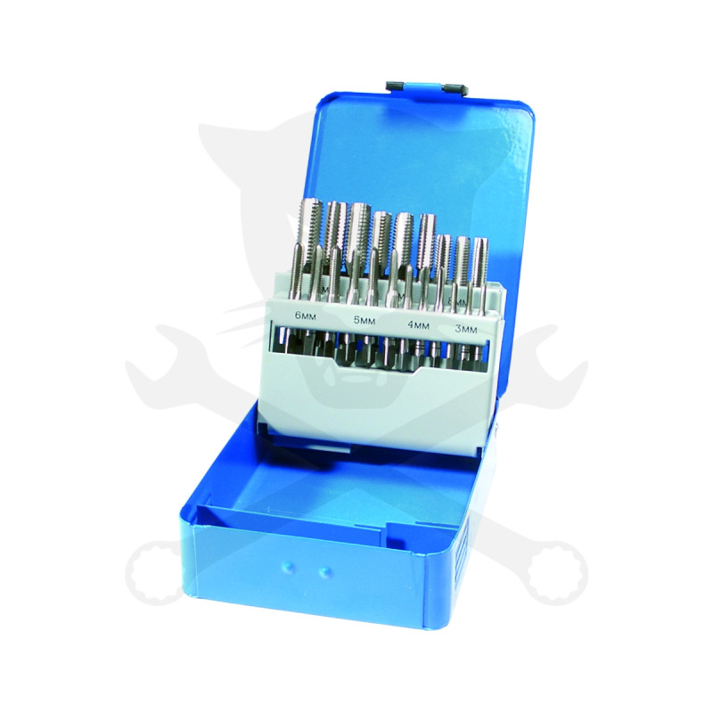 Menetfúró klt 21 db-os kézi M3 - M12 x 3 db-os HSS