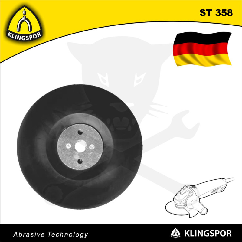 Gumitányér, fíbertárcsa-felfogó 125 mm M14 - KLN