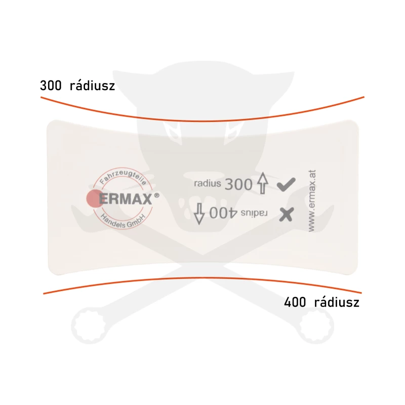 Vizsgasori holttér tükörsablon - teherautós - Ermax