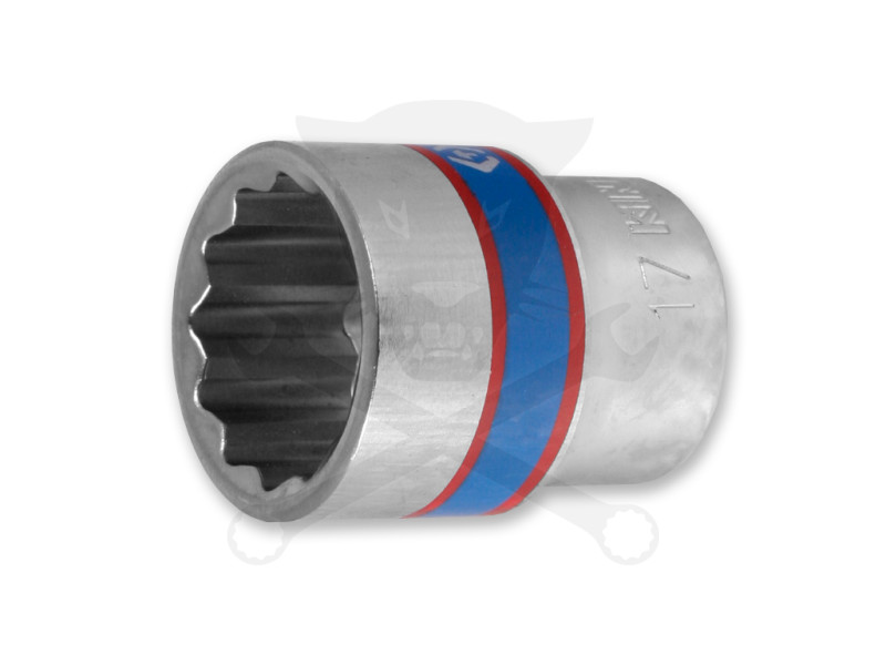 Dugókulcs - crowafej 3/8" 12 lap normál 17 mm