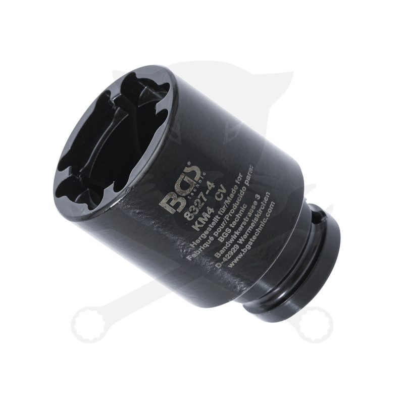 Dugókulcs, belső körmös - hornyos anyához KM4 - 33,2 / 28,5 mm - BGS