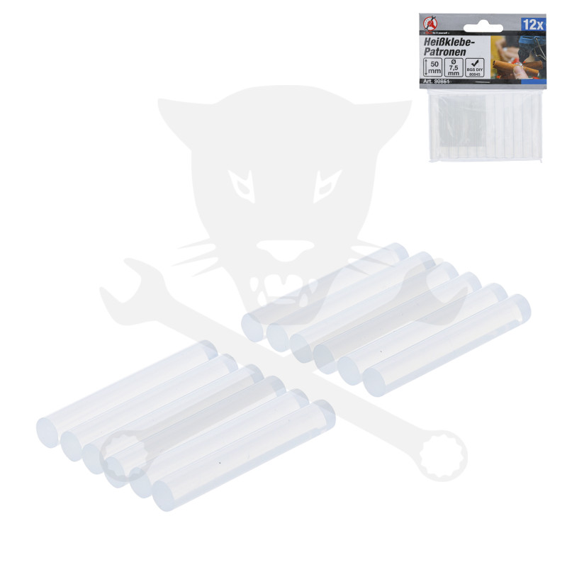 Ragasztórúd (ragasztópatron) 7.5 mm x 50 mm 12 db-os - BGS